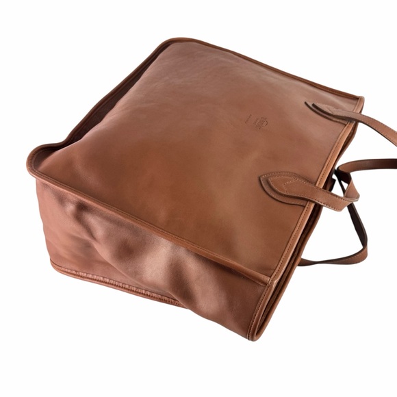 EL PORTAL Tote Bag in Brown Leather Tote Shopping Shoulder Bag Made in USA - Picture 7 of 12